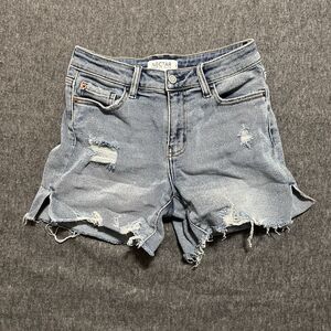 Nectar Premium Denim Jean Shorts, Women’s Size Small, Distressed, 5 Pocket